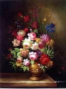Floral, beautiful classical still life of flowers.046